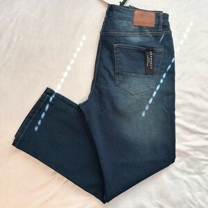 French Connection Denim Mens Gramercy Straight Fit Jeans 36x32 Medium Wash